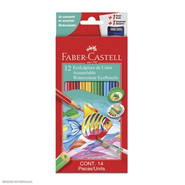 COLORES ACUARELABLES X 12 FABER CASTELL