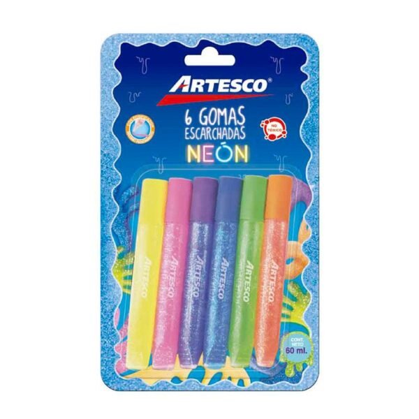 GOMA ESCARCHADA NEON X6 ARTESCO