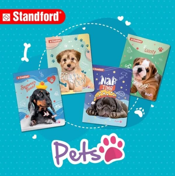 CUADERNO CUADRICULADO A4 DISEÑO STANFORD PETS